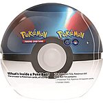 Pokemon TCG Go Poke Ball Tin w/ 3 Go Booster Packs (Blue Great Ball) - $9.98 - Amazon