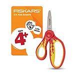 $2.47: Fiskars 5&quot; Left-Handed Softgrip Pointed-Tip Scissors for Kids 4-7