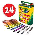 $0.50: Crayola Crayons, 24 Count Pack, Assorted Colors