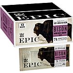 $21.11 /w S&amp;S: EPIC Bison Bacon Cranberry Bars, Grass-Fed, 12 Count Box 1.3oz bars