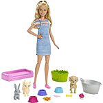 $7.99 (Prime Members): Barbie Play 'N Wash Pets Doll &amp; Playset