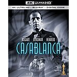Casablanca (4K UHD Blu-ray + Blu-ray + Digital HD) $10 + Free Shipping