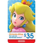 Nintendo eShop eGift Card (Digital Code): $20 for $18, $35 $31.50