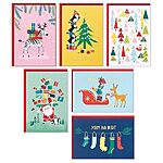 $6.96: Hallmark Boxed Christmas Cards Assortment, Colorful Vintage (6 Designs, 24 Cards with Envelopes)