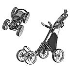 $109.25: CaddyTek 4 Wheel Golf Push Cart