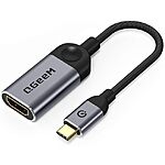 $5.89: QGeeM USB C to HDMI Adapter 4K Cable, USB Type-C to HDMI Adapter [Thunderbolt 3/4]