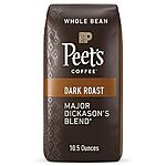 10.5-Oz Peet's Coffee Dark Roast Whole Bean Coffee (Major Dickason's Blend) $5.40 w/ Subscribe &amp; Save