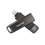 $27.86: SanDisk 128GB iXpand Flash Drive Luxe for iPhone and USB Type-C Devices - SDIX70N-128G-GN6NE, Black