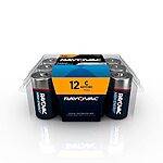 $10.27 /w S&amp;S: Rayovac C Batteries, C Cell Battery, 12 Count
