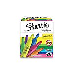 $8.81 /w S&amp;S: SHARPIE Tank Highlighters, Chisel Tip, Assorted Color Highlighters, Value Pack, 36 Count