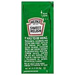 $11.21 /w S&amp;S: Heinz Sweet Relish Single Serve Packet (0.31 oz [9g] Pouches, Pack of 200)