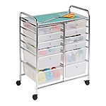 $53.99: Honey-Can-Do Rolling Storage Cart and Organizer with 12 Plastic Drawers
