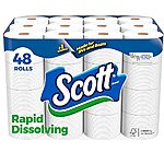 $29.16 /w S&amp;S: Scott Rapid-Dissolving Toilet Paper, 48 Double Rolls
