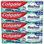 $7.95 /w S&amp;S: Colgate Max Fresh Whitening Toothpaste with Mini Strips, 6.3 Ounce (Pack of 4)