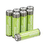 $11.64 /w S&amp;S: Amazon Basics 8-Pack Rechargeable AA NiMH High-Capacity Batteries, 2400 mAh