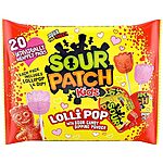 $3.49 /w S&amp;S: SOUR PATCH KIDS Lollipop with Sour Candy Dipping Powder Valentines Day Candy, 20 Lollipops