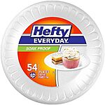 $23.47 /w S&amp;S: Hefty Everyday Foam Snack Plates, 7 Inch Round, 54 Count (Pack of 8), 432 Total