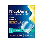 $25.24 /w S&amp;S: NicoDerm CQ Step 1 Nicotine Patches to Quit Smoking, 21 mg, 14 Count