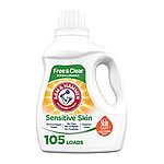 105-Oz Arm & Hammer Sensitive Skin Free & Clear Liquid Laundry Detergent $5.60 w/ Subscribe &amp; Save