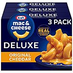 3-Pack 14-Oz Kraft Deluxe Original Cheddar Macaroni & Cheese $5.40 w/ Subscribe &amp; Save