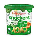$14.00 /w S&amp;S: Happy Baby Organics Snackers Baked Grain Snack, Creamy Spinach &amp; Carrot, 1.5 Ounce (Pack of 6)