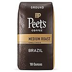 18oz. Peet's Coffee Single Origin Brazil Medium Roast Ground Coffee $4 w/ Subscribe &amp; Save