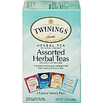 $8.85 /w S&amp;S: 6-Pack 20-Count Twinings of London Assorted Herbal Tea Bags (Variety Pack)