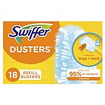 $10.11 /w S&amp;S: Swiffer Feather Dusters Multi-Surface Duster Refills, Bamboo, White, 18 count