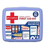80-Piece Johnson & Johnson Travel Ready Portable Emergency First Aid Kit $7.50 w/ Subscribe &amp; Save