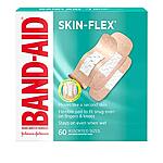 $5.16 /w S&amp;S: Band-Aid Brand Skin-Flex Adhesive Bandages for First Aid &amp; Wound Care of Minor Cuts, 60 ct