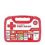 $13.29 /w S&amp;S: Johnson &amp; Johnson All-Purpose Portable Compact First Aid Kit, 160 pieces (2 for $19.58, $9.79 ea)
