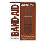 30-Count Band-Aid Brand OurTone Flexible Fabric Adhesive Bandages 2 for $3.90 w/ Subscribe &amp; Save