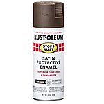 $2.97: Rust-Oleum 241239 Stops Rust Spray Paint, 12 oz, Satin Dark Brown