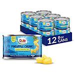 $13.41 /w S&amp;S: Dole Canned Fruit, Pineapple Chunks in 100% Pineapple Juice, 8 Oz, 12 Count ($1.12/ea)