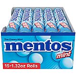 $8.04 /w S&amp;S: 15-Pack 14-Count Mentos Chewy Mint Candy Roll
