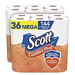 $25.62 /w S&amp;S: Scott ComfortPlus Toilet Paper, 36 Mega Rolls (2 Packs of 18)