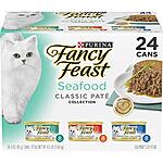 24-Ct 3oz Purina Fancy Feast Seafood Classic Pate Wet Cat Food Variety Pack $14.15 w/ Subscribe &amp; Save
