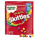 $9.07 /w S&amp;S: SKITTLES Original Chewy Candy, Party Size, 50 oz Bag