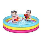 $5.99: Inflatable Kiddie Pool, Evajoy 58'' x 13'' Ground Swimming Pool for Kids