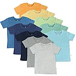 10-Pack HonestBaby 100% Organic Cotton Unisex Baby Short Sleeve T-Shirts from $14.60