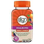 $17.09 /w S&amp;S: Align DualBiotic, Prebiotic + Probiotic for Women and Men, Natural Fruit Flavors, 90 Gummies