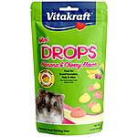$2.63: Vitakraft Drops Mini Banana &amp; Cherry Flavor Dwarf Hamster, Rat, and Mouse Treat, 2.5 oz, Multi