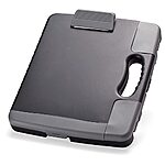 $11.69: Officemate Portable Clipboard Storage plastic Case for A4 sizes, Charcoal (83301)