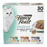 30-Ct 3-Oz Purina Fancy Feast Seafood Classic Pate Wet Cat Food Variety Pack $17.65 w/ Subscribe &amp; Save