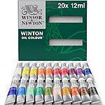 $21.18: Winsor &amp; Newton Winton Oil Color Paint Set, 20 x 12ml (0.4-oz) Tubes