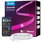 Govee RGB LED Music Sync Bluetooth Light Strips: 130' $15, 100' $11