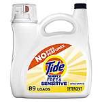 $9.92 /w S&amp;S: 128oz Tide Simply Liquid Laundry Detergent (Free &amp; Sensitive, 89 Loads) + $1.90 Amazon credit
