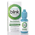 $3.36 /w S&amp;S: Blink Contacts Lubricating Eye Drops for Soft &amp; RGP Contact Lenses, 0.34 fl oz