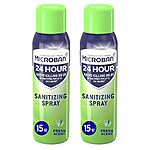 2-Ct 15-Oz Microban 24 Hour Sanitizing and Antibacterial Spray (Fresh Scent) $3.20
