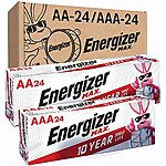 48-Count Energizer Alkaline Batteries (24-Count AA + 24-Count AAA) $20.15 &amp; More w/ S&amp;S
